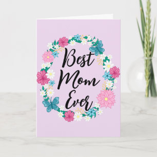 Beste Mama je glücklicher Muttertag Blumenreath Karte