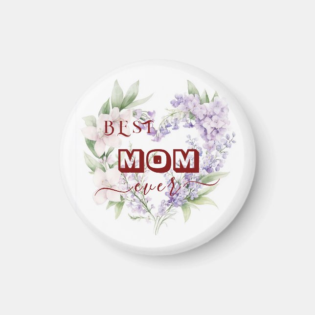 Beste Mama je - Glückliches Muttertagsmagnet Magnet (Vorne)