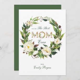 Beste Mama je Gold Blumenschrift Save The Date