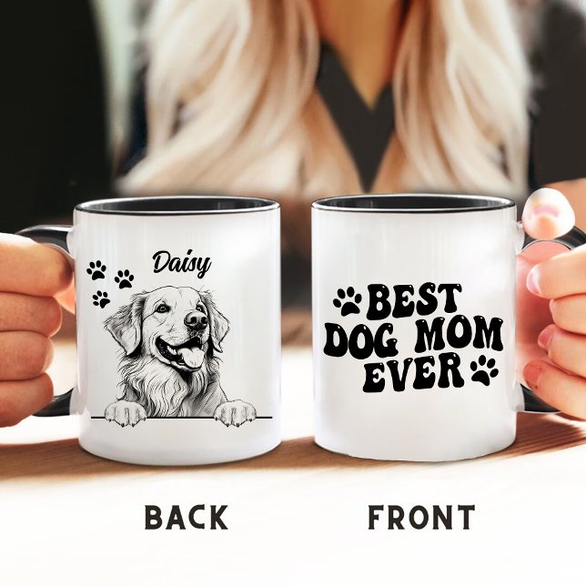 Beste Mama je Golden Retriever Personalisiert Tasse (Von Creator hochgeladen)