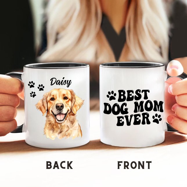 Beste Mama je Golden Retriever Personalisiert Tasse (Von Creator hochgeladen)