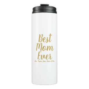 Beste Mama je goldenes benutzerdefiniertes Skript  Thermosbecher