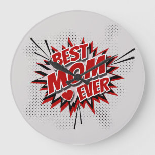 Beste Mama je Große Wanduhr
