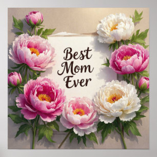 Beste Mama je"Handgemalte Pfennigfuchser und kursi Poster