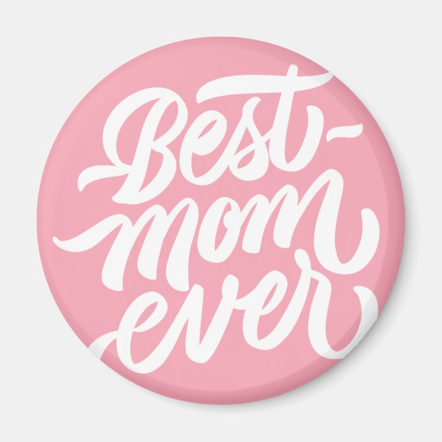 Beste Mama je handgeschriebene Skripttypografie Pi Magnet (Vorne)