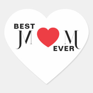 Beste MAMA je Heart Sticker - Liebliches Mama-Gesc