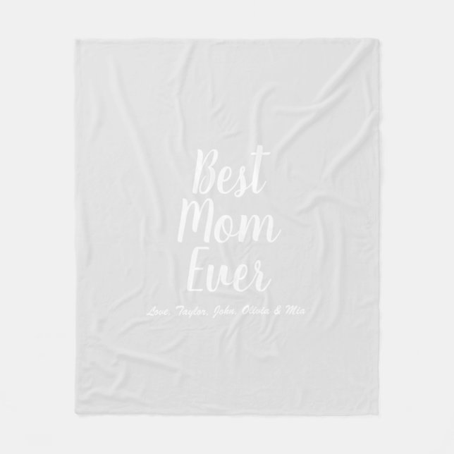 Beste Mama je hellgrau, benutzerdefiniert, stilvol Fleecedecke (Vorderseite)