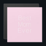 Beste Mama je hellrosa minimalistischer Magnet<br><div class="desc">Best Mama Ever hellrosa und weiße minimalistische moderne elegante schlichte Magnetkarte.</div>