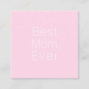 Beste Mama je hellrosa weiße minimalistisch niedli Begleitkarte