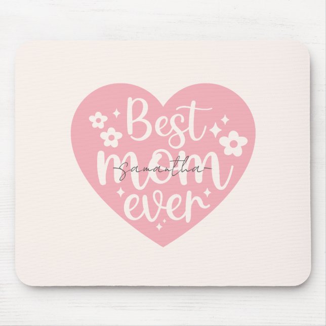 Beste Mama je Herz Mousepad (Vorne)