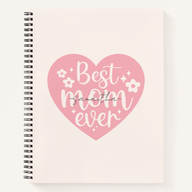 Beste Mama je - Herz Notizbuch (Vorderseite)