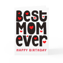 Beste Mama je Herz Rot Schwarz-weiß Geburtstag