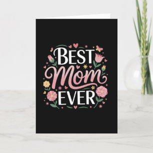 Beste Mama je: Herzerwärmendes Blumendesign Karte