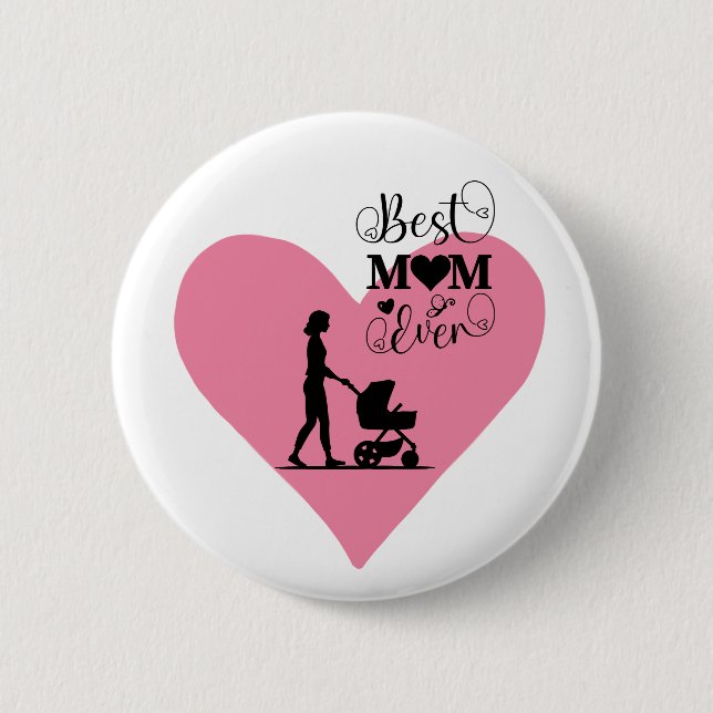 "Beste Mama je - Herzliche Momente" Button (Vorderseite)