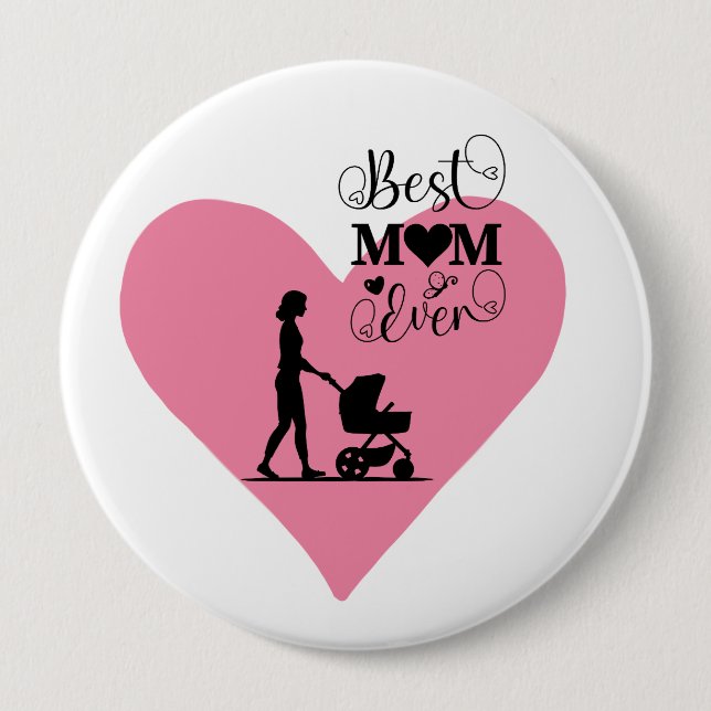 "Beste Mama je - Herzliche Momente" Button (Vorderseite)