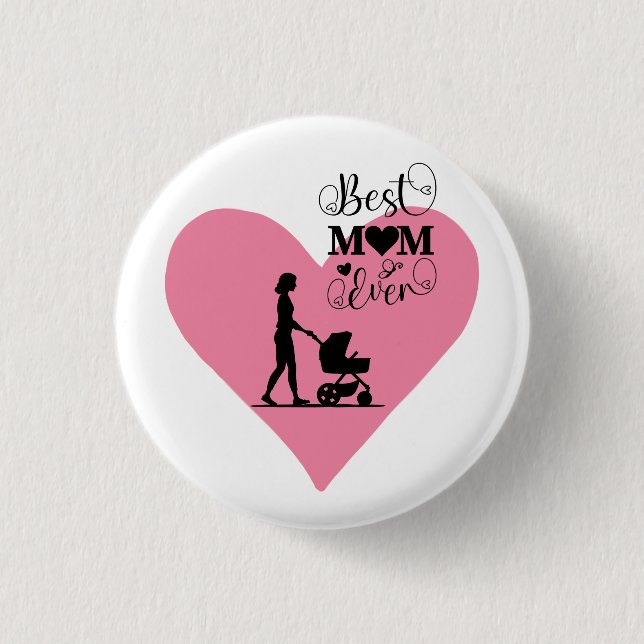 "Beste Mama je - Herzliche Momente" Button (Vorderseite)