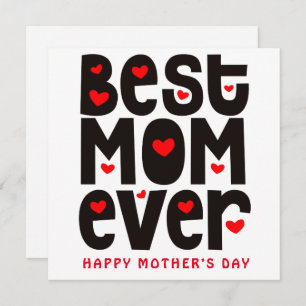 Beste Mama je Herzmütter Tag Schwarz-weiß Karte