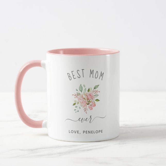 Beste Mama je | Hübsche Rosen Tasse (Links)