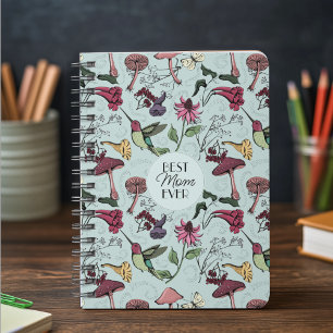 Beste Mama je Hummingbird Colibri Exotische Blume Notizbuch