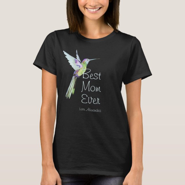 Beste Mama je! Hummingvogel T-Shirt (Vorderseite)