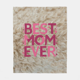 Beste Mama je in trendy rosa Typografie Niedliche Fleecedecke