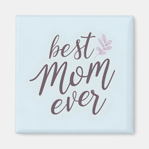 Beste Mama je - Kalligraphie auf Sky Blue Magnet