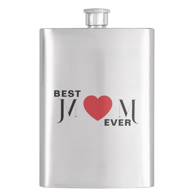 Beste MAMA je klassisches Hip Flask Design Flachmann (Vorderseite)