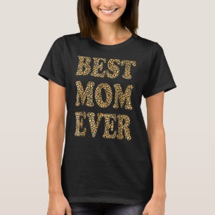 Beste Mama je Leopard Kariert Mama Bir Muttertag T-Shirt