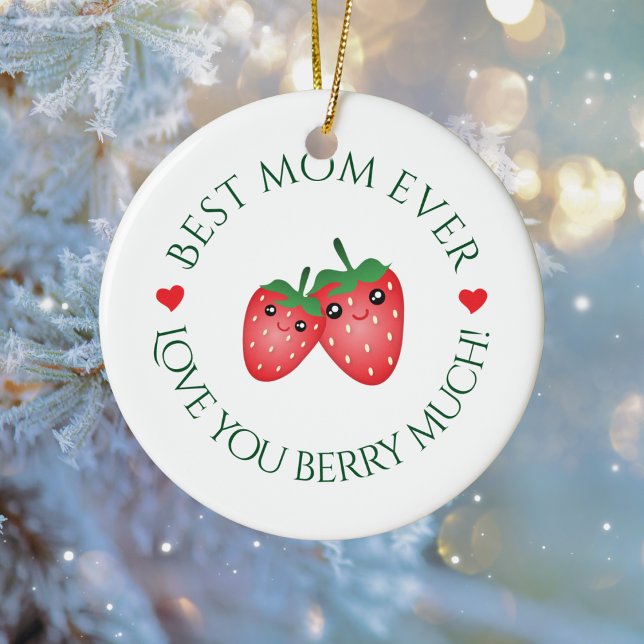 Beste Mama je Liebe Sie Berry Viel Weihnachten Keramik Ornament (Von Creator hochgeladen)
