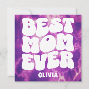 Beste Mama je Lila Gefärbte Krawatte Muttertagskar