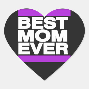 Beste Mama je Lila Herz-Aufkleber