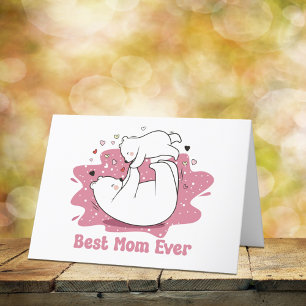 Beste Mama je Mama Bear Mother Day Feiertagskarte