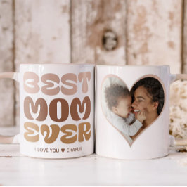 Beste Mama je | Mama Foto und Textgeschenk Kaffeetasse