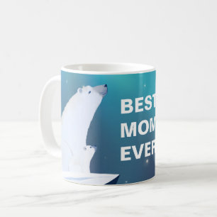 Beste Mama je Mama Polar Bear und ihr Cube  Kaffeetasse