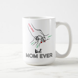 Beste Mama je, Mama von 3, Name der benutzerdefini Kaffeetasse