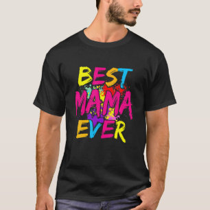 Beste Mama je Match Familie farbenfrohe Mütter Da T-Shirt