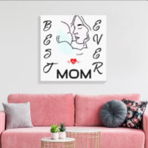 Beste Mama je Minimalistische Linie Art Muttertag