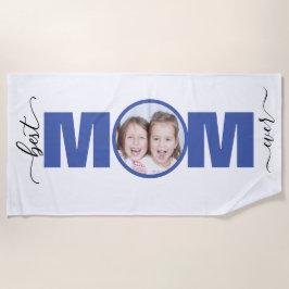 Beste MAMA je mit Foto Strandtuch
