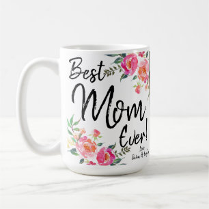 beste Mama je mit Fotos und Datum Kaffeetasse