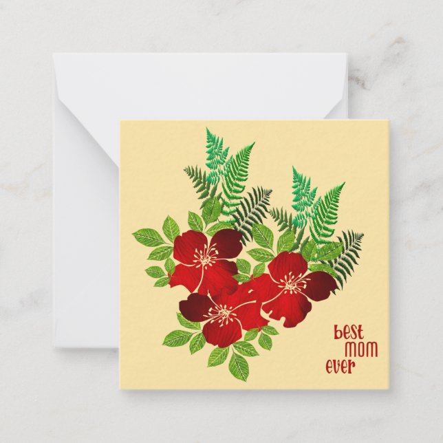 Beste Mama je Mitteilungskarte (Vorderseite)