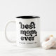 Beste Mama je Moderne Mami Kids zum Muttertag Zweifarbige Tasse (Mit Donut)