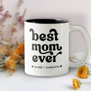 Beste Mama je Moderne Mami Kids zum Muttertag Zweifarbige Tasse