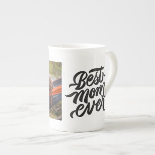 Beste Mama je Modernes Skript Personalisiertes Fot Prozellantasse