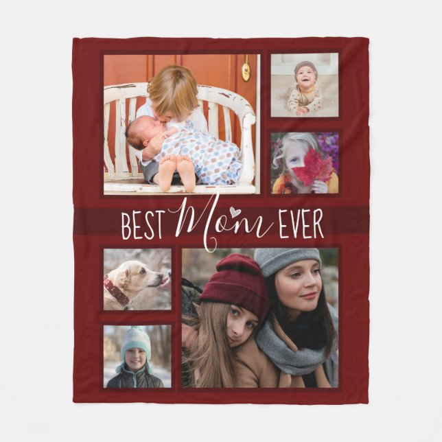 Beste Mama je Multi-FotoCollage Fleecedecke (Vorderseite)