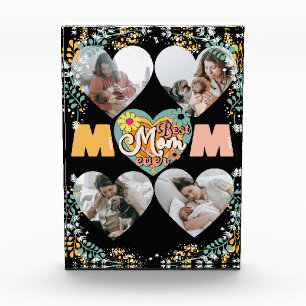 Beste Mama je Multi-Heart-Foto Fotoblock