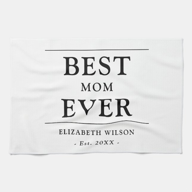 Beste Mama je Mütter Geschenk Küchenhandtücher Geschirrtuch (Horizontal)