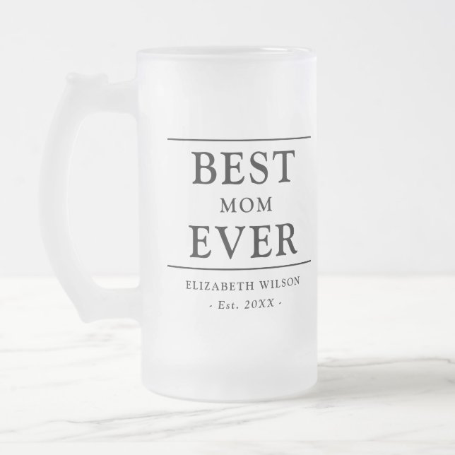 Beste Mama je Mütter Geschenk Mattglas Bierglas (Links)