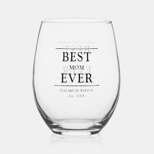 Beste Mama je Mütter Geschenk Weinglas Ohne Stiel