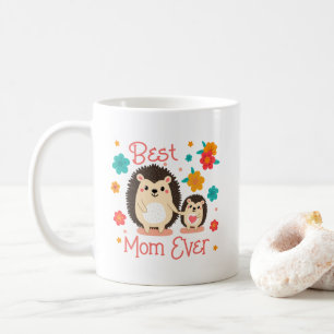 Beste Mama je Mutter und Baby-Igel Kaffeetasse