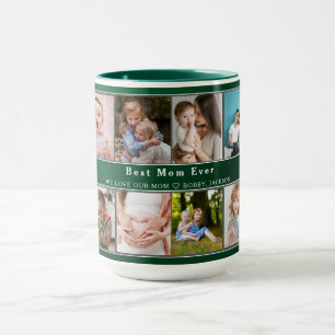 Beste Mama je Muttertag, 12. FotoCollage Tasse
